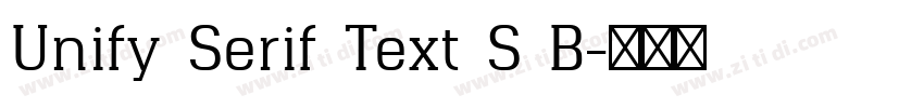 Unify Serif Text S B字体转换